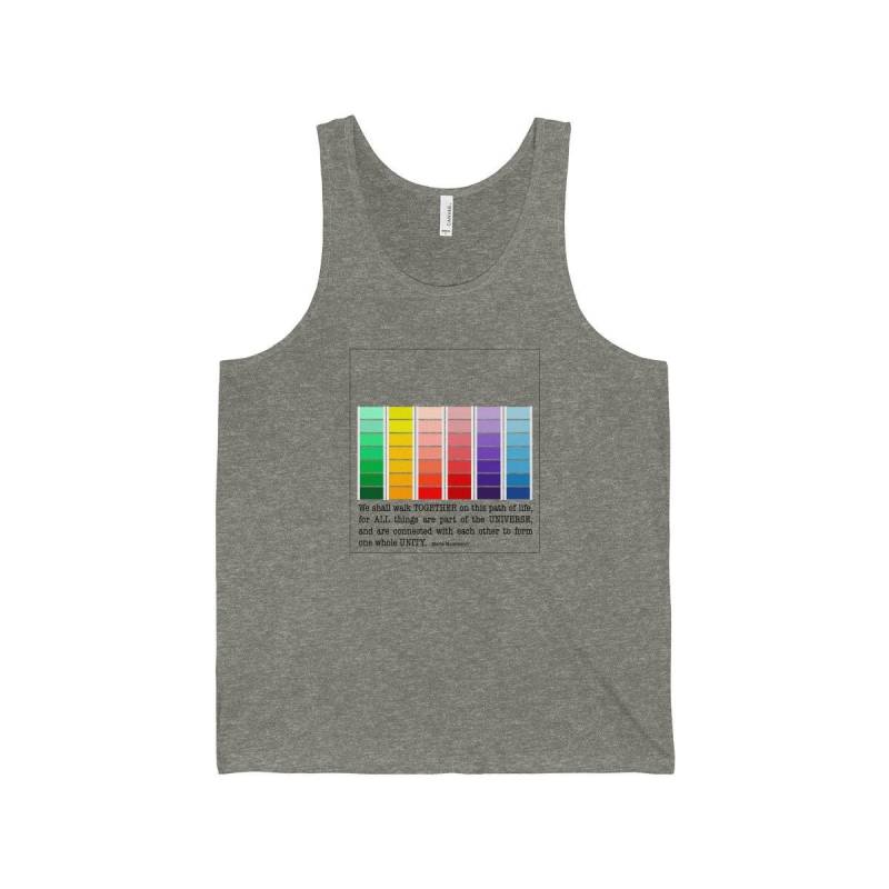 Unisex Jersey Tank, Montessori Zitat, "We Shall Walk Together ..." Tolles Lehrergeschenk, Celebrate Your Pride von HoshikoStudio
