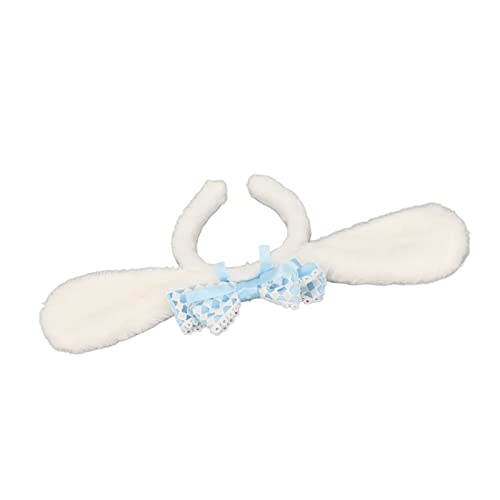 Big Ear Bunny Bowknot Headwear, Leichtes Anime-Plüsch-Stirnband für Partys von Hosie