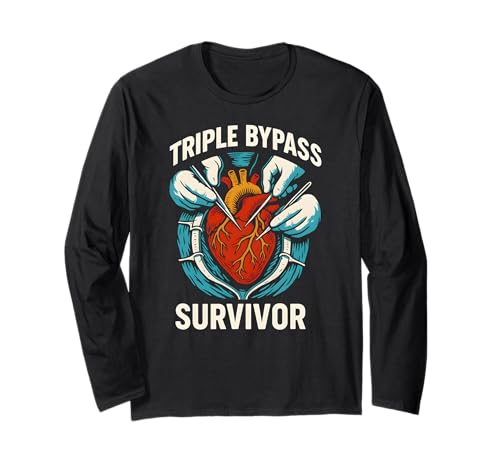 Heart Surgery Patient Triple Bypass Survivor Men Get Well Langarmshirt von Hospital Patient Surgery Recover Doctor Nurse Gear