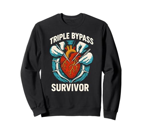 Heart Surgery Patient Triple Bypass Survivor Men Get Well Sweatshirt von Hospital Patient Surgery Recover Doctor Nurse Gear