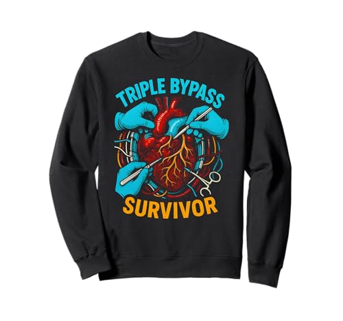 Heart Surgery Patient Triple Bypass Survivor Men Get Well Sweatshirt von Hospital Patient Surgery Recover Doctor Nurse Gear