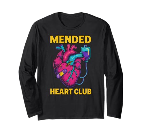 Cardiac Recovery Mended Heart Club Cool Get Well für Herren Langarmshirt von Hospital Patient Surgery Recover Doctor Nurse Wear