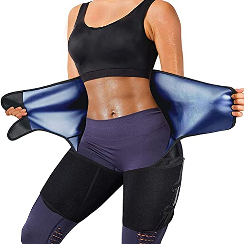 Hosuho 4-in-1 Sauna-Schweiß-Taillentrimmer Oberschenkel Damen und Herren, Gewichtsverlust, Bauchkontrolle, Taillentrainer, Workout-Gürtel Hosuho 4-in-1 Sauna-Schweiß-Taillentrimmer Oberschenkel Damen und Herren, Gewichtsverlust, Bauchkontrolle, Taillentrainer, Workout-Gürtel von Hosuho