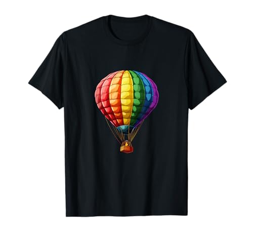 Hot Air Balloon Sky Pilot Aviation Ride Adventure LGBTQ Pride Outdoor Regenbogen Luftfahrt T-Shirt für Frauen, Multicolored, S Hot Air Balloon Sky Pilot Aviation Ride Adventure LGBTQ Pride Outdoor Regenbogen Luftfahrt T-Shirt für Frauen, Multicolored, S von Hot Air Balloon Sky Pilot Aviation Ride Adventure