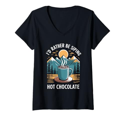 Damen Lustige heiße Schokolade T-Shirt mit V-Ausschnitt Damen Lustige heiße Schokolade T-Shirt mit V-Ausschnitt von Hot Cacao Designs