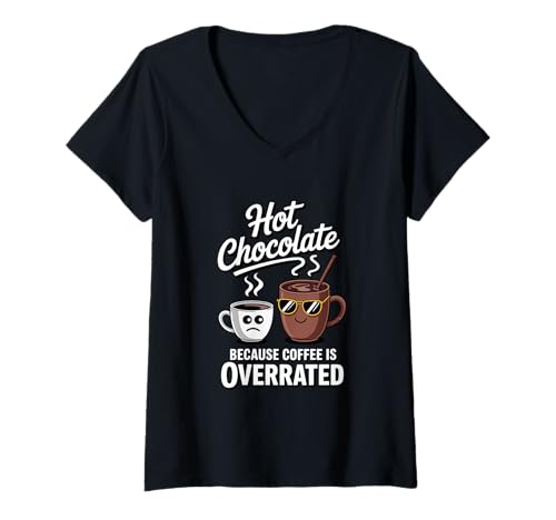 Damen Lustige heiße Schokolade T-Shirt mit V-Ausschnitt Damen Lustige heiße Schokolade T-Shirt mit V-Ausschnitt von Hot Cacao Designs