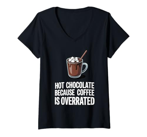 Damen Lustige heiße Schokolade T-Shirt mit V-Ausschnitt Damen Lustige heiße Schokolade T-Shirt mit V-Ausschnitt von Hot Cacao Designs