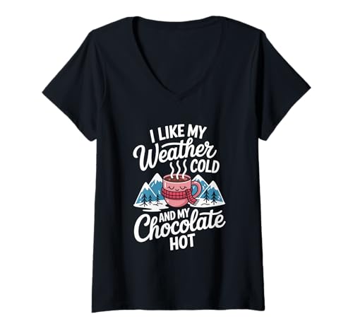 Damen Lustige heiße Schokolade T-Shirt mit V-Ausschnitt Damen Lustige heiße Schokolade T-Shirt mit V-Ausschnitt von Hot Cacao Designs