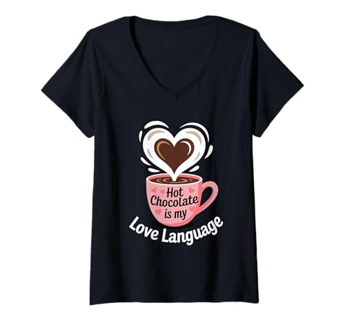 Damen Süße heiße Schokolade T-Shirt mit V-Ausschnitt Damen Süße heiße Schokolade T-Shirt mit V-Ausschnitt von Hot Cacao Designs