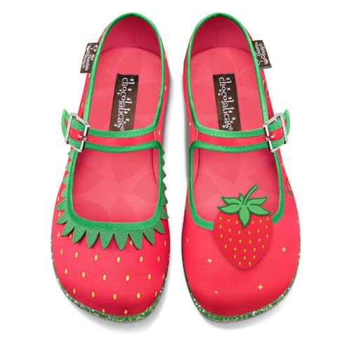 Hot Chocolate Design Chocolaticas Berry Bliss Damen Mary Jane Flat Mehrfarbig HCD 43, Berry Bliss, 43.5 EU von Hot Chocolate Design