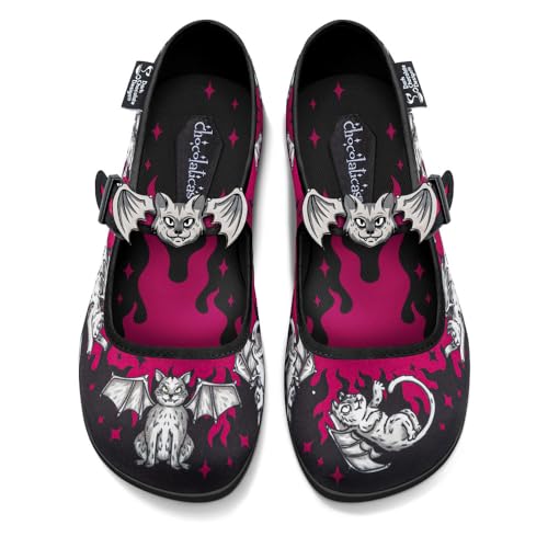 Hot Chocolate Design Chocolaticas The Gargoyle Cats Damen Mary Jane Flat Mehrfarbig HCD 43, The Gargoyle Cats, 44 EU von Hot Chocolate Design