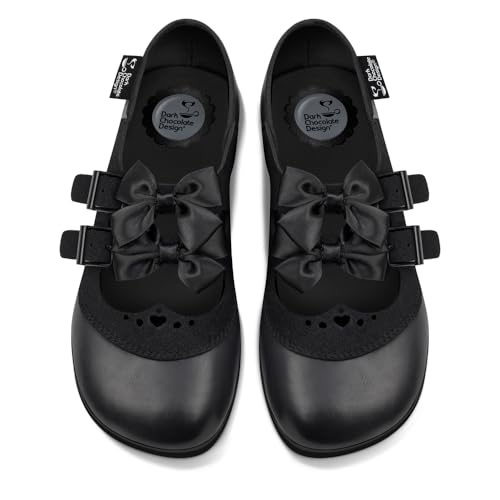 Hot Chocolate Design Chocolaticas Damenschuhe, flache „Mary Jane“-Schuhe, aus flippigem Leinen, 45.5 EU von Hot Chocolate Design