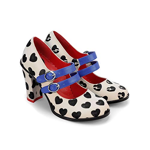 Hot Chocolate Design Chocolaticas He Loves Me, He Loves Me Not Mary Jane Heel für Frauen Mehrfarbig HCD 37 von Hot Chocolate Design