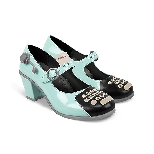 Hot Chocolate Design Chocolaticas Mid Heels Damen Mary Jane Pumps, Schreibmaschine, 43 EU von Hot Chocolate Design