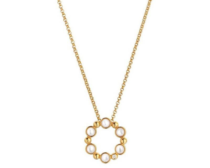 Hot Diamonds Kette mit Anhänger Silber vergoldet HD X JJ Calm von Hot Diamonds