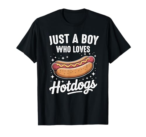 Just A Boy Who Loves Hot Dogs Hotdog Teen Boys Kid T-Shirt Just A Boy Who Loves Hot Dogs Hotdog Teen Boys Kid T-Shirt von Hot Dogs Lovers Funny Hotdog Boys Mens Kids Teens