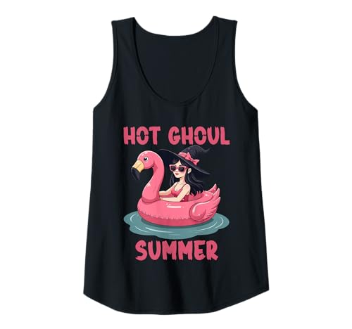 Damen Hot Ghul, Sommerhexe, Flamingo, Float, Halloween Tank Top Damen Hot Ghul, Sommerhexe, Flamingo, Float, Halloween Tank Top von Hot Ghoul Summer Design for Women