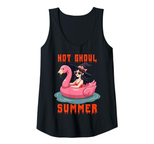 Damen Hot Ghul, Sommerhexe, Flamingo, Float, Halloween Tank Top Damen Hot Ghul, Sommerhexe, Flamingo, Float, Halloween Tank Top von Hot Ghoul Summer Design for Women