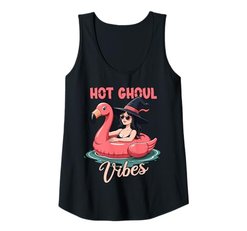 Damen Hot Ghoul Vibes Sommer-Hexe, Flamingo, Float, Halloween Tank Top Damen Hot Ghoul Vibes Sommer-Hexe, Flamingo, Float, Halloween Tank Top von Hot Ghoul Vibes Summer Design for Women