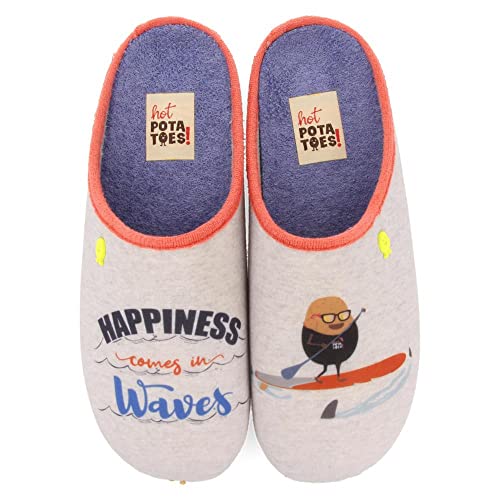 Gioseppo Hot Potatoes Herren Coleman Hausschuh, grau, 44 EU von HOT POTATOES