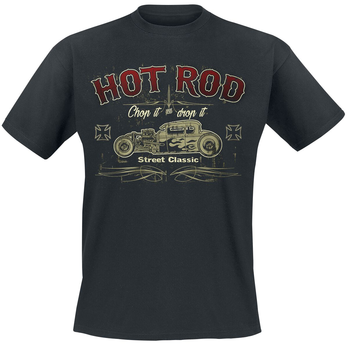 Hot Rod Street Classic - Rockabilly T-Shirt - S bis 4XL - für Männer - Größe S - schwarz von Hot Rod Street Classic