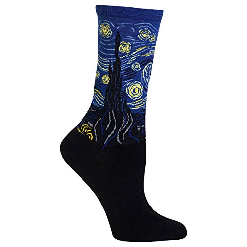 Hot Sox Van Gogh's Starry Night Royal Blue Crew Socken von Hot Sox