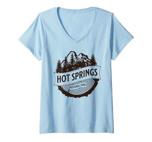 Damen Hot Springs-Nationalpark T-Shirt mit V-Ausschnitt Damen Hot Springs-Nationalpark T-Shirt mit V-Ausschnitt von Hot Springs National Park Arkansas USA Outdoor