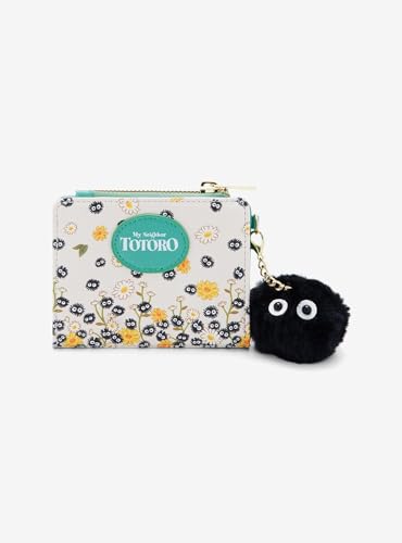 Hot Topic Her Universe Studio Ghibli My Neighbor Totoro Soot Sprites Flower Mini Wallet Multi, Mehrfarbig/Meereswellen (Ocean Tides), Einheitsgröße, Casual von Hot Topic