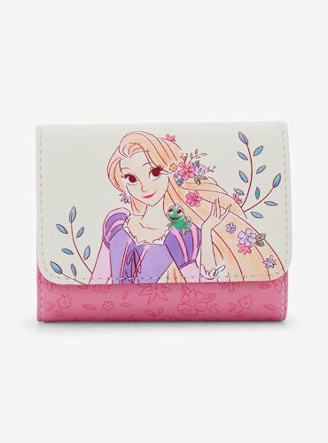 Loungefly Disney Tangled Rapunzel Flowers Mini Flap Wallet MAUVE ROSE NONE von Hot Topic