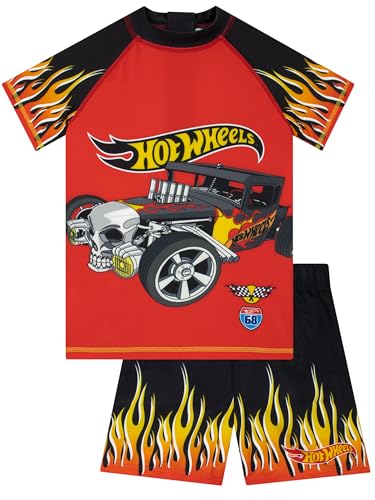 Hot Wheels Badehose Jungen, Kurzarm Schwimmanzug Und Badeshorts Jungen, Schwimmanzug Jungen, Rot 122 Hot Wheels Badehose Jungen, Kurzarm Schwimmanzug Und Badeshorts Jungen, Schwimmanzug Jungen, Rot 122 von Hot Wheels