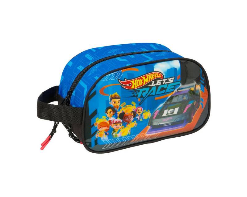 Hot Wheels Kulturbeutel Reise-Toilettentasche Hot Wheels Lets race Blau Schwarz 26 x 15 x 12 c von Hot Wheels