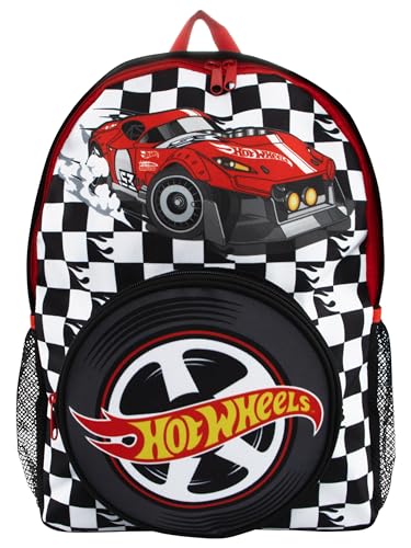 Hot Wheels Rucksack | Schwarz Schulrucksack Jungen | Tagesrucksäcke für Kinder | Schwarz von Hot Wheels