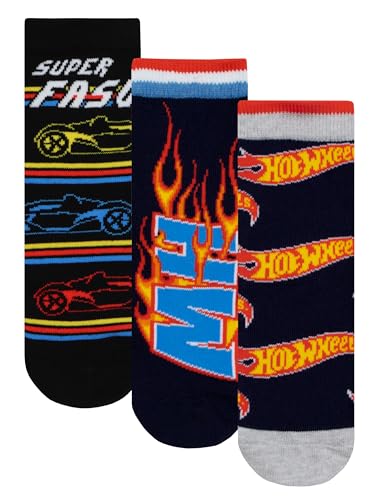 Hot Wheels Socken | Socken für Kinder | Multipack Socken | Schwarz | 24-26cm von Hot Wheels