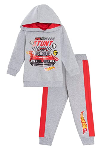 Hot Wheels Trainingsanzug Jogger Set Hoodie & Jogginghose für Kinder (Jungen) Baumwolle, 2 Stück, Grau, 3-4 Jahre von Hot Wheels