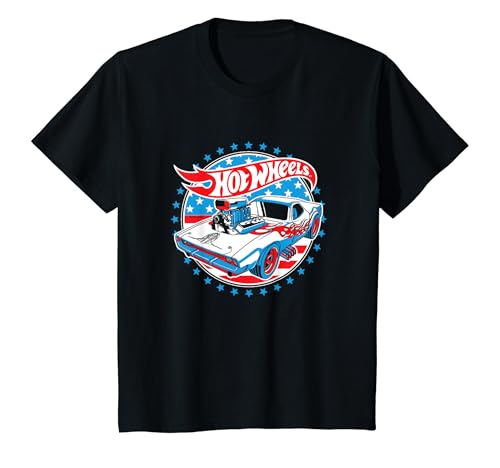 Kinder Hot Wheels – Rotes, weißes und blaues Muskelauto T-Shirt von Hot Wheels