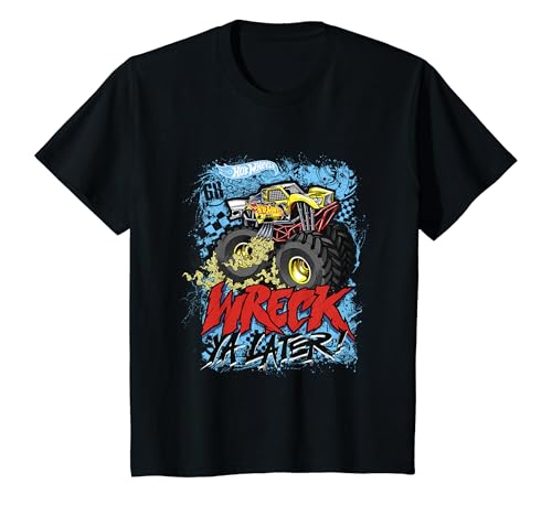 Kinder Hot Wheels Wrack Ya Later Monster Truck Kinder T-Shirt von Hot Wheels