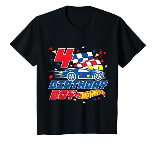 Kinder Kids Hot Wheels – 4 Birthday Boy T-Shirt von Hot Wheels