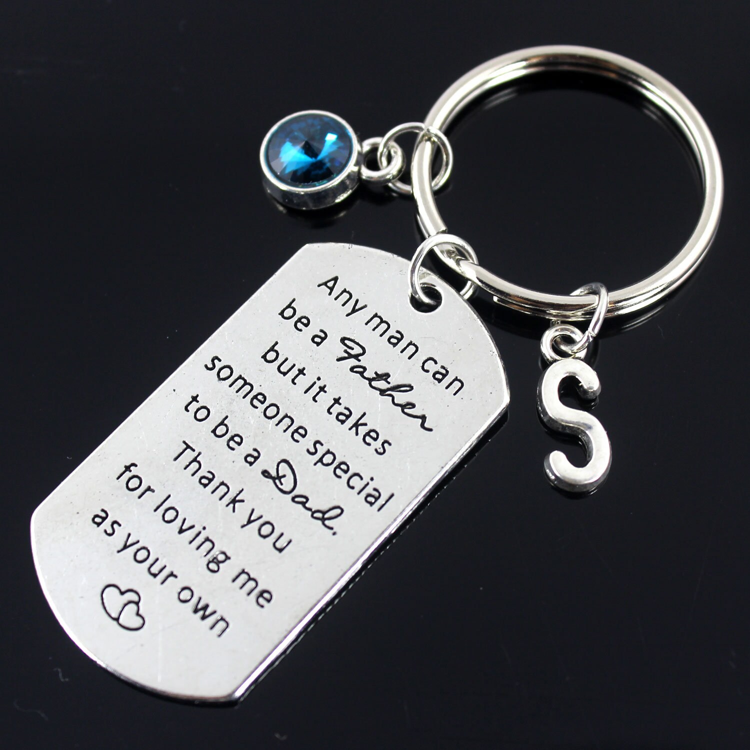 Jeder Mann Kann Ein Vater Schlüsselbund Sein, Danke, Dass Sie Mich Als Ihren Eigenen Schlüsselanhänger Lieben, Geschenke Für Papa von HotBeads4u