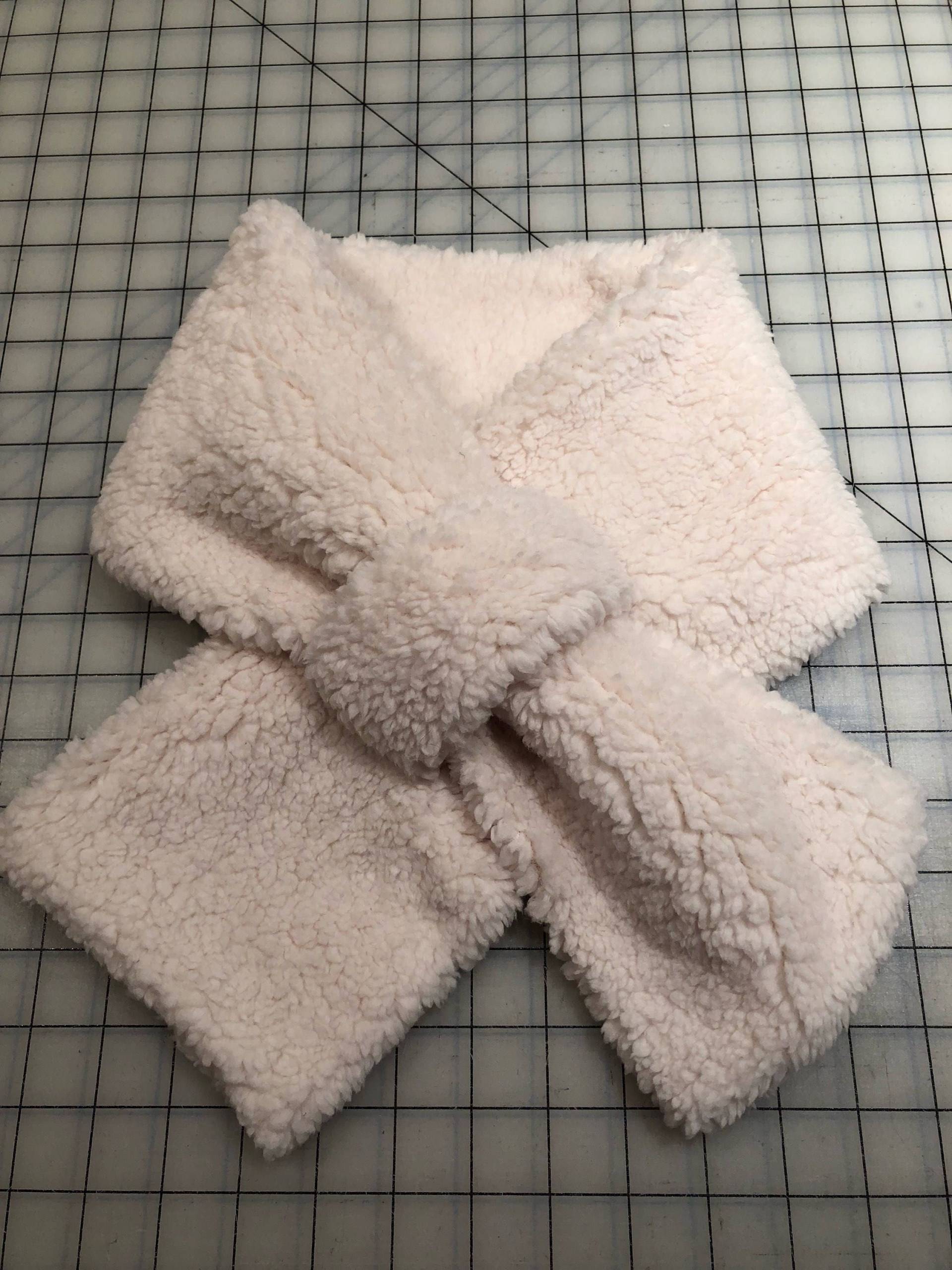 Kuschel Minky Neckwarmer Schal Mit Schleife, Cremeweißer Halsschmuck, Weicher, Warmer Kragen, Frauen-Cowl von HotHats