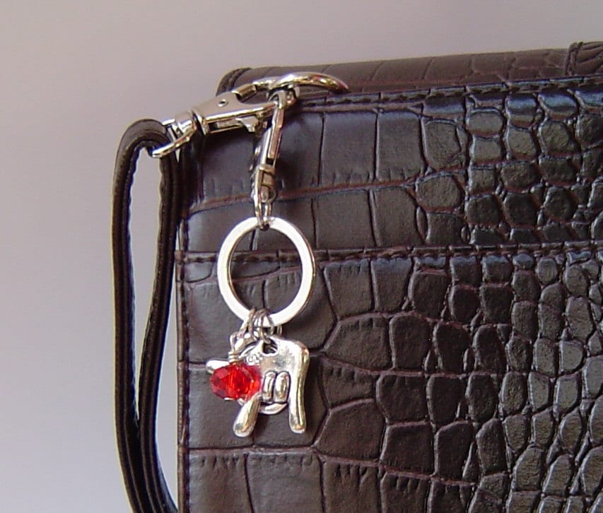 Ich Liebe Dich Zeichen Charme Schlüsselanhänger, Personalisierte Antik Silber Wachs Siegel Anfang Birtstone Schlüsselring, Schlüsselbund von HotMixJewelry