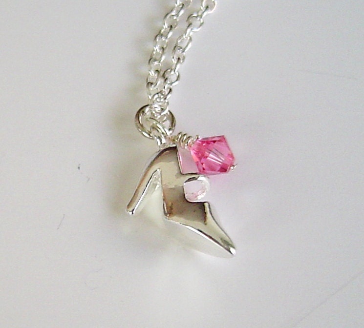 Personalisierte Kette Mit Birthstone, Eine Schönheit Schuh Charme, Valentines Day Halskette Geschenk Geburtstag Für Freundin Mom Schwester Freund von HotMixJewelry