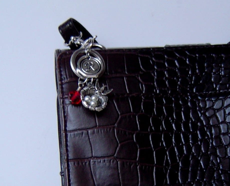 Vogels Nest Charme Schlüsselanhänger, Personalisierte Antik Silber Wachs Siegel Erste Vogel Schlüsselanhänger von HotMixJewelry