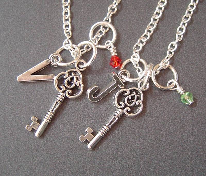 Zwei Schlüssel Beste Freunde Halskette, Beste Freundin Personifiziert Antik Silber Birthstone Anfängliche, Besten Freund Halskette Zwei Schlüssel Beste Freunde Halskette, Beste Freundin Personifiziert Antik Silber Birthstone Anfängliche, Besten Freund Halskette von HotMixJewelry