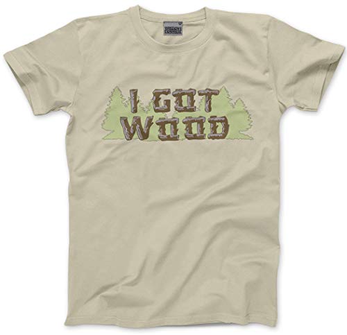 Hochwertiges, kakifarbenes T-Shirt für Männer mit I Got Wood - Aufdruck von HotScamp (Large) von HotScamp