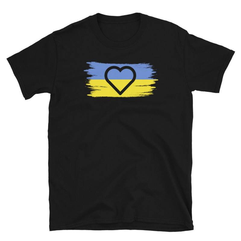 Ich Stehe Mit Der Ukraine Awesome Help End War Of Putin Kurzärmeliges Unisex T-Shirt von HotThreadsUSA