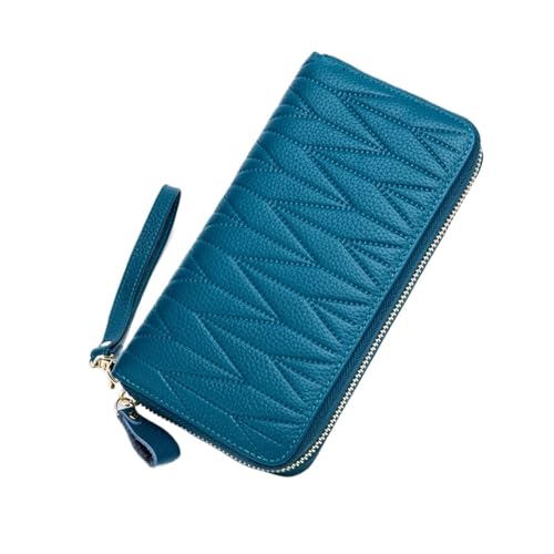 HotcoS Abendtaschen for Damen, Handtaschen, Geschäftsbrieftaschen aus echtem Leder, Geldorganisatoren, Geldklammern, Kartenetuis, Geldbörsen (Color : Blue) von HotcoS