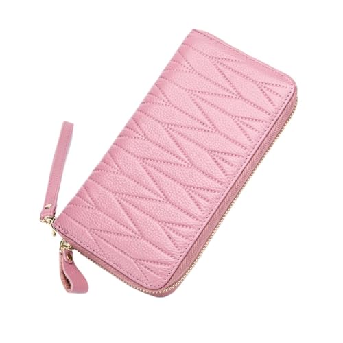 HotcoS Abendtaschen for Damen, Handtaschen, Geschäftsbrieftaschen aus echtem Leder, Geldorganisatoren, Geldklammern, Kartenetuis, Geldbörsen (Color : Pink) von HotcoS