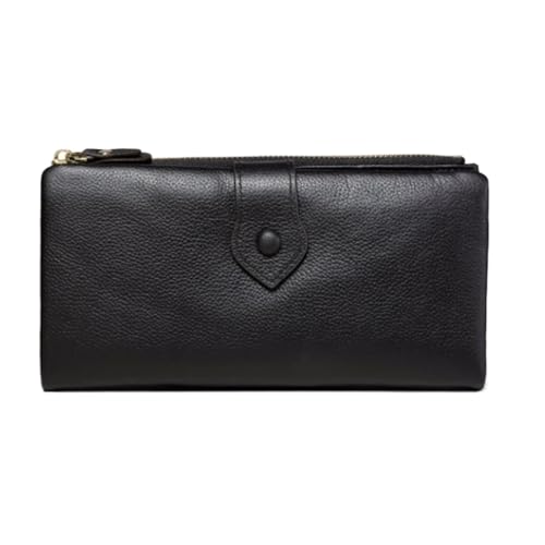 HotcoS Business-Abendtaschen, Handtaschen, Damen-Geldbörsen, Geldbörsen, Geld-Organizer, Echtleder-Geldklammern, Kartenetuis, blockierende Geldbörse (Color : Black) von HotcoS