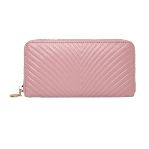 HotcoS Business-Geldbörsen, Damen-Geldklammern aus echtem Leder, Kartenetuis, Geldbörsen, Handtaschen, Abendtaschen, Geld-Organizer (Color : Pink) von HotcoS