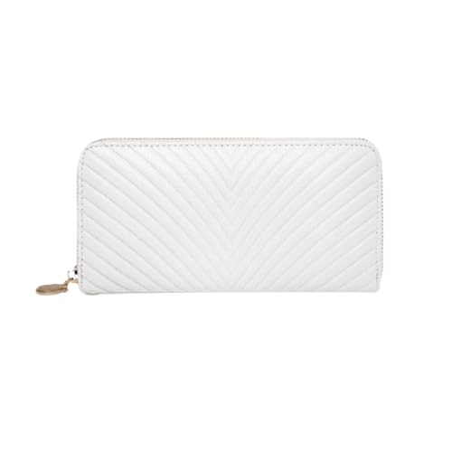 HotcoS Business-Geldbörsen, Damen-Geldklammern aus echtem Leder, Kartenetuis, Geldbörsen, Handtaschen, Abendtaschen, Geld-Organizer (Color : White) von HotcoS